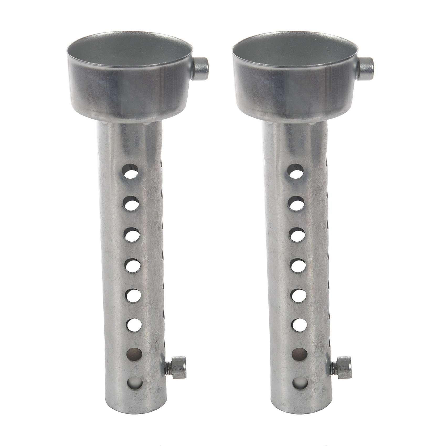 JINMY 2X Silver Motorcycle Exhaust Can Muffler Insert Baffle DB 45mm x 140mm