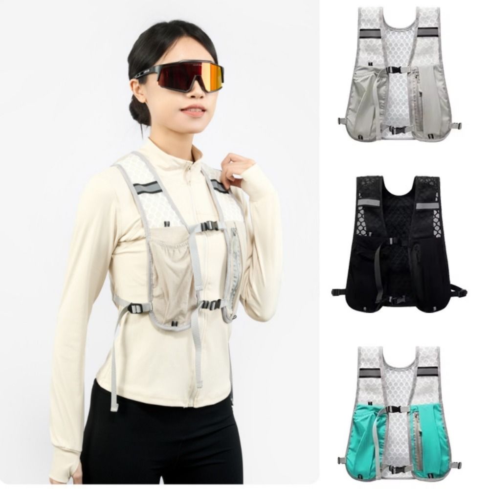 Durable Lightweight Hydration Backpack Breathable Large Capacity Running Vest Comfortable Multiple Pockets Chest Pack Outdoors