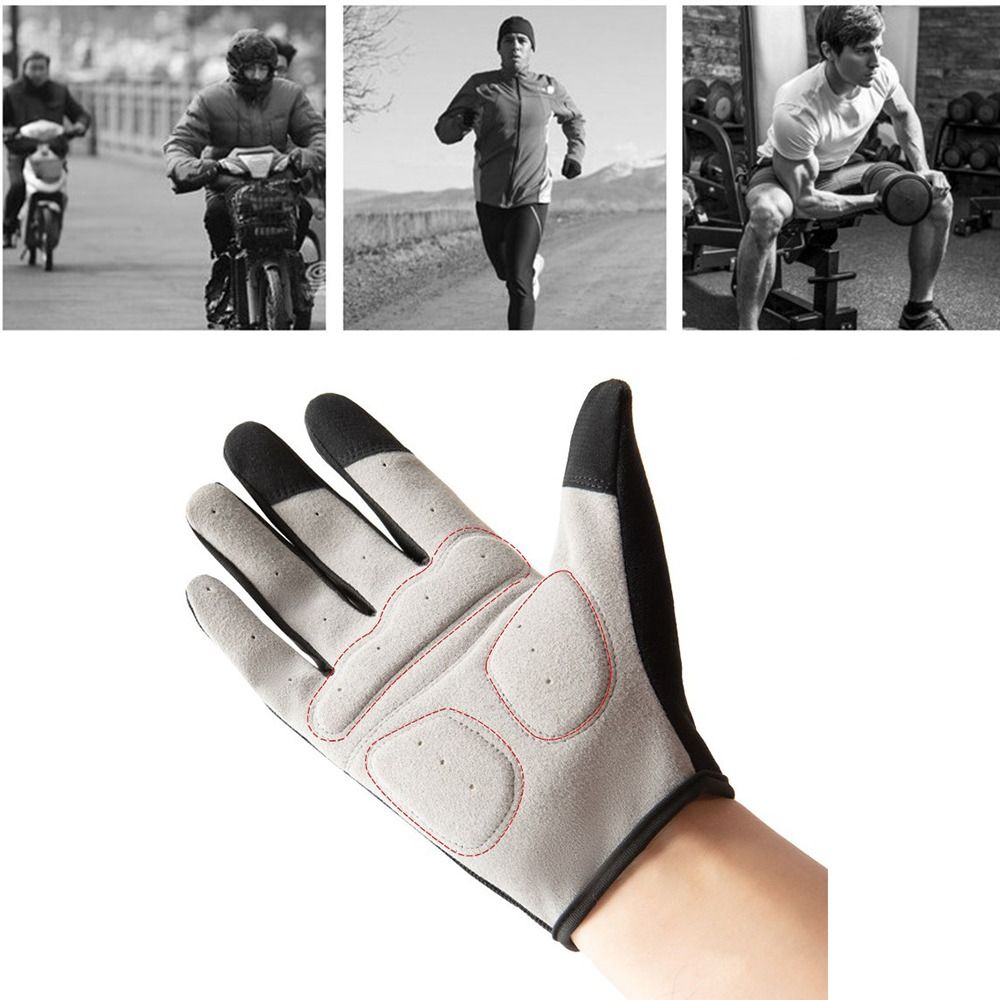 Accessories Hygroscopic and Sweat Releasing Full Finger Cycling Gloves Thickened Shock Absorption Portable Cycling Gloves Silicone Anti Slip Road Bike Gloves