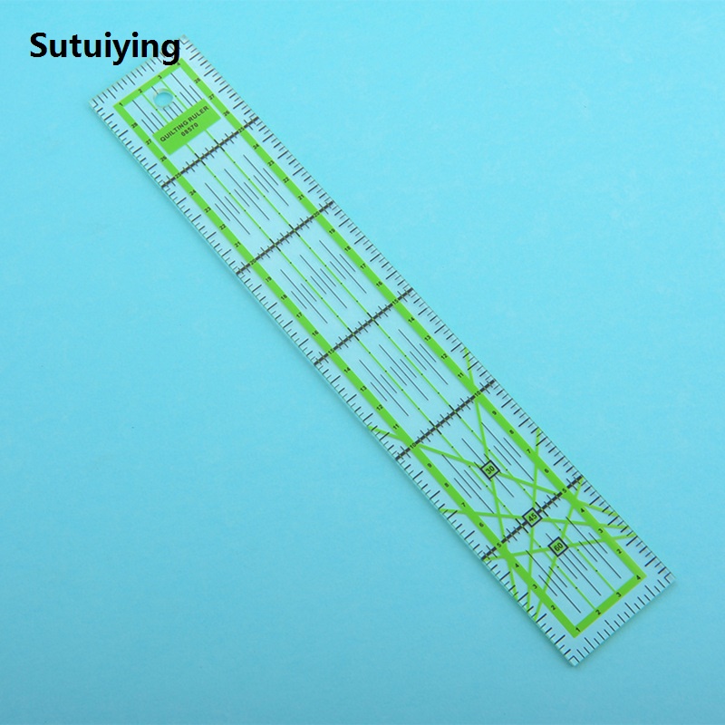 Sutuiying 1PCS Acrylic Patchwork Aligned Ruler Transparent Student Drawing New Ruler Office Measuring Supplies Tailor Sewing Tools