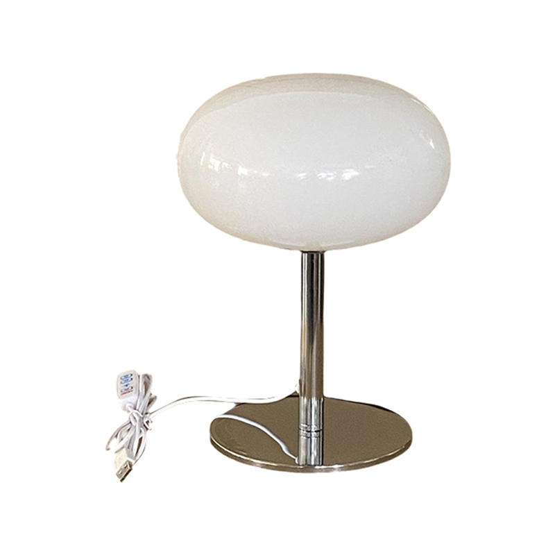 (GGBR)-Table Lamp Lollipop Bedside Lamp for Nightstand with 3 Color Dimmable USB Lamps for Bedroom Room Desk Light B
