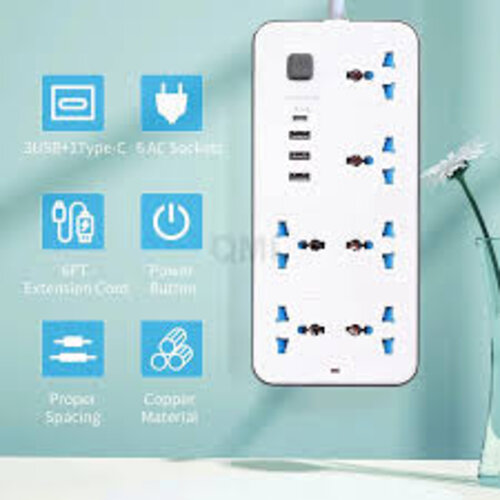 3000W Multiplug with 6/4 charging ports 3 USB ports & C-Type charging port for versatile use Corded electric power source for reliable performance Ideal for power tools and DIY projects Convenient multiplug with 6 charging ports Perfect for powering v