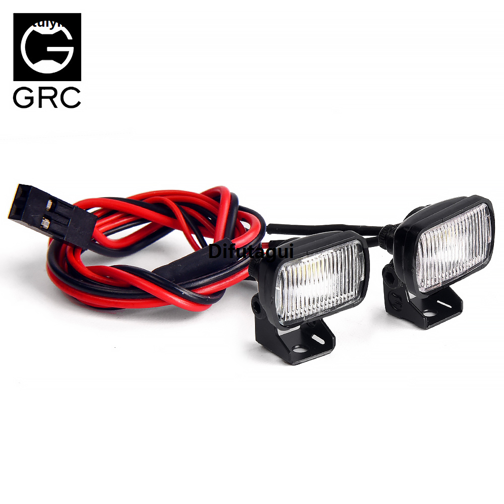 Difutagui GRC 15mm rectangular spot light simulation rear spot light rear Fashion Original fog light suitable for 1:10 RC remote control car TRX-4 TRX-6