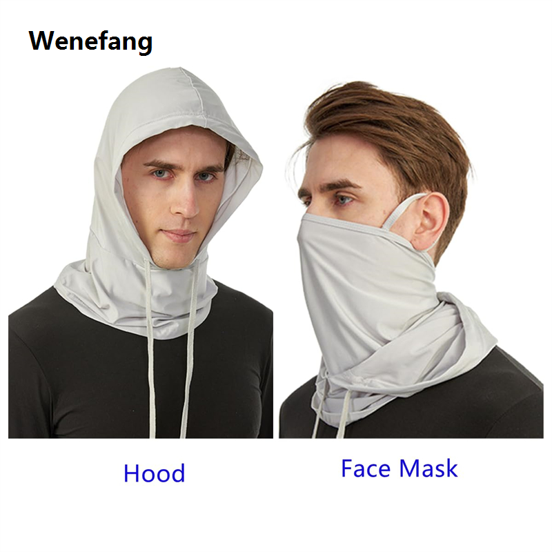 Wenefang Sun UV Protection hat Breathable sun shield full face Ice Hot Selling silk bib Summer driving veil riding scarf Neck protection