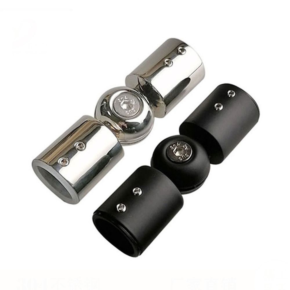 New Inner Dia 25mm Universal Joint 304 Stainless Steel Round Tube Pull Rod Connector Curtain Rod Hardware Accessory Tube Adjuster Shower Room Bathroom