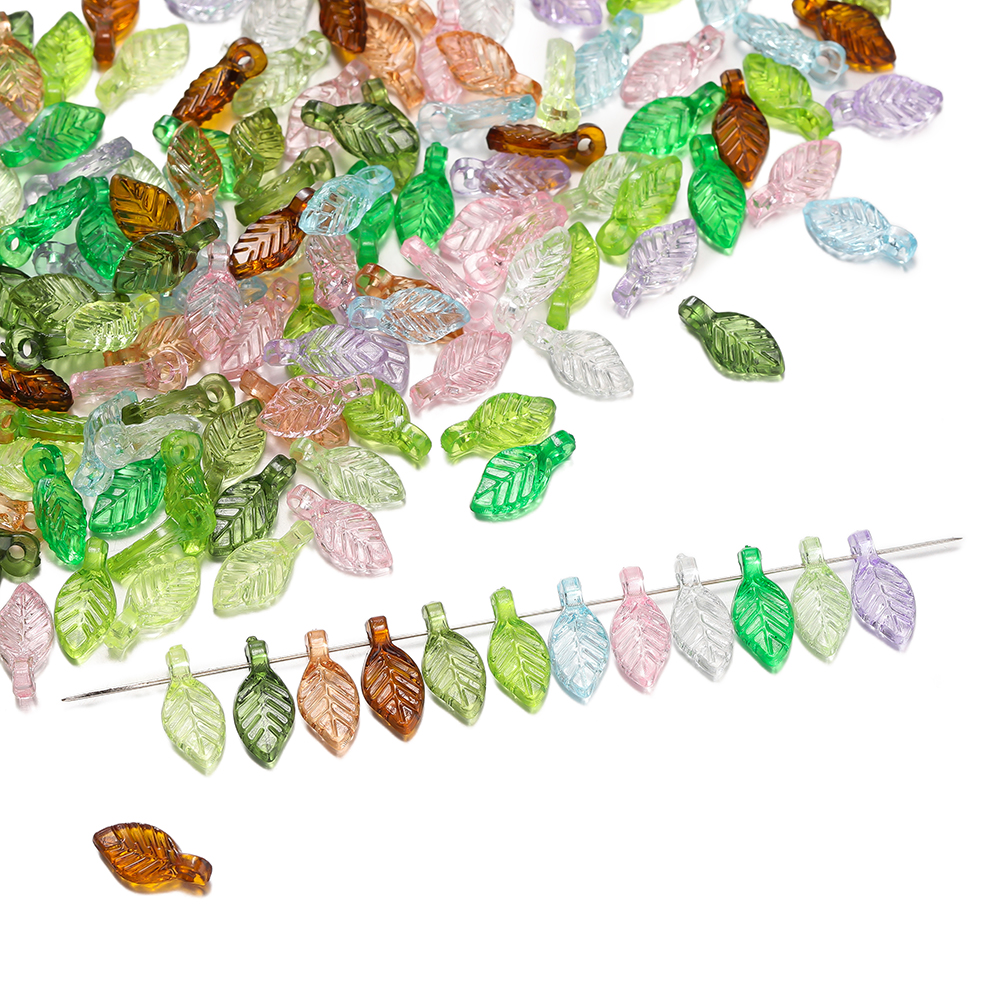 St.kunkka 10pcs 20pcs 30pcs 50pcs 100pcs Acrylic Transparent Leaf Pendant Can Be Used for DIY Apple Beads Creative Matching