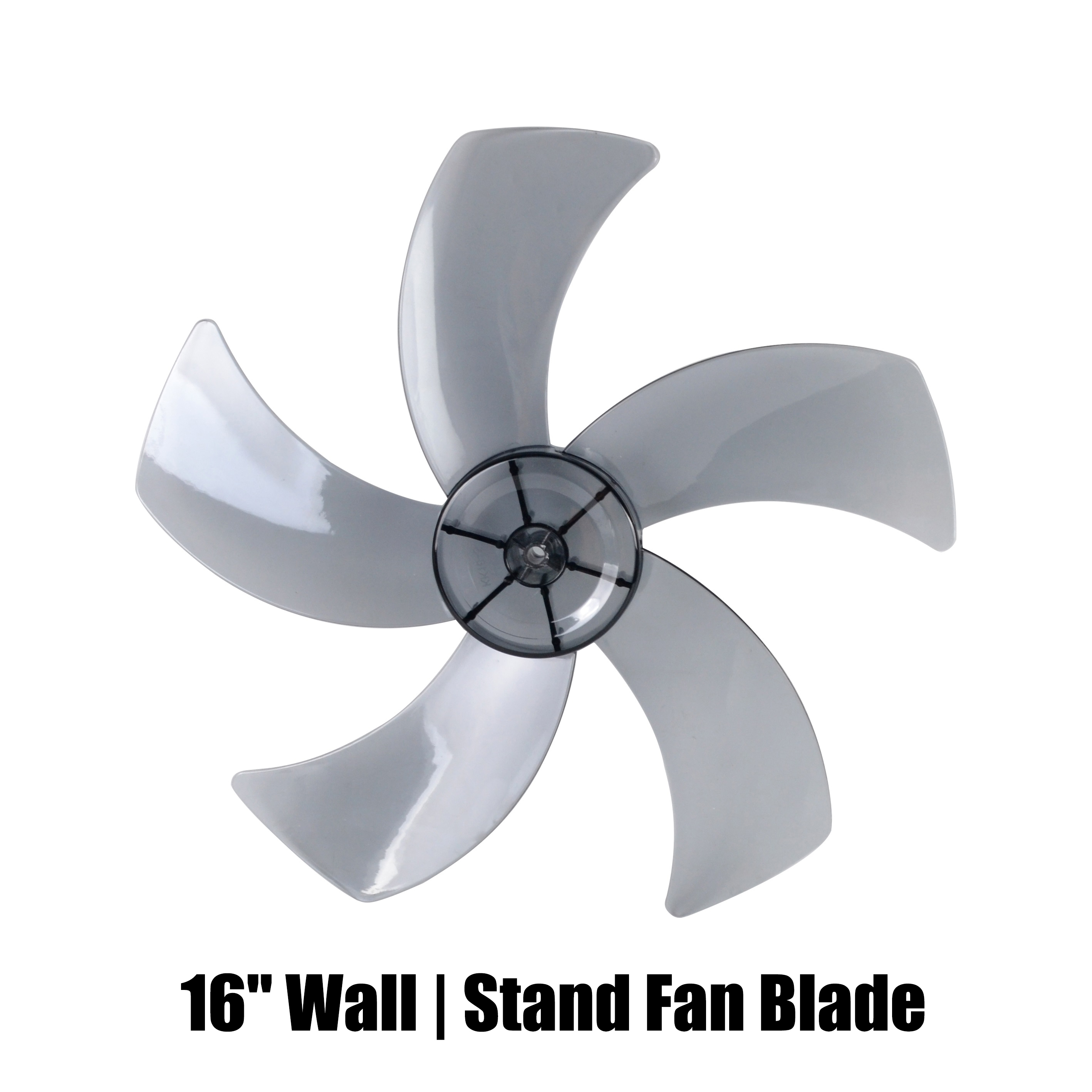 16" Universal 5-Blade Fan | Black & Transparent Options | Durable Replacement for Stand & Table Fans