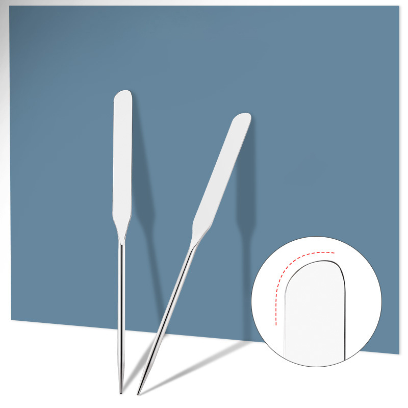 New models on sale 1Pcs Stainless Steel Dual Heads Makeup Toner Spatula Mixing Stick Foundation Cream Mixing Tool Cosmetic Make Up Tool