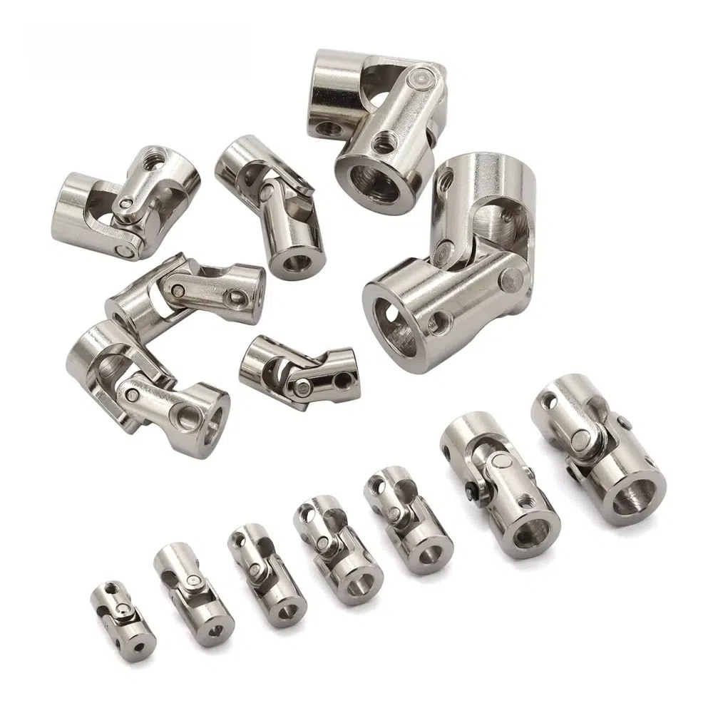 New Metal Cardan Joint 2.3/3/4/5/6/8/10/12mm Silver Motor Connector Multiple Size Universal Joint Coupling Gimbal for RC Car Boat