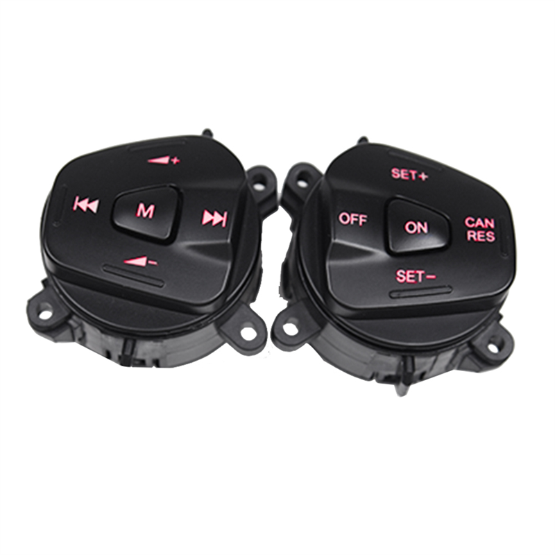 Car Kit Red LED Steering Wheel Right Left Cruise Control Switch for Fiesta MK7 MK8 Escort 2013-2015