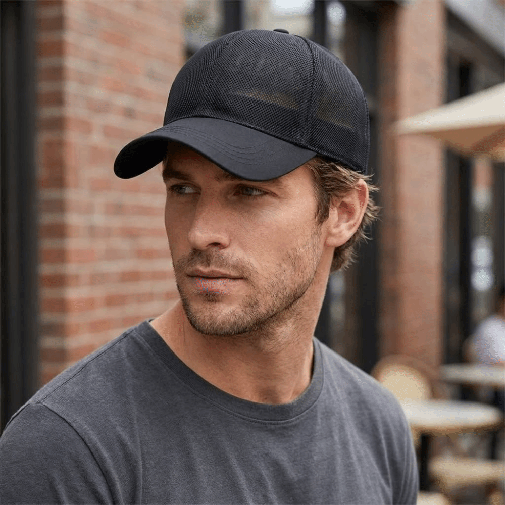New Adjustable Flat Top Cap Sun Protection Breathable Mesh Sun Hat Cloth Casual Wear Quick Drying Cap Sports Activities