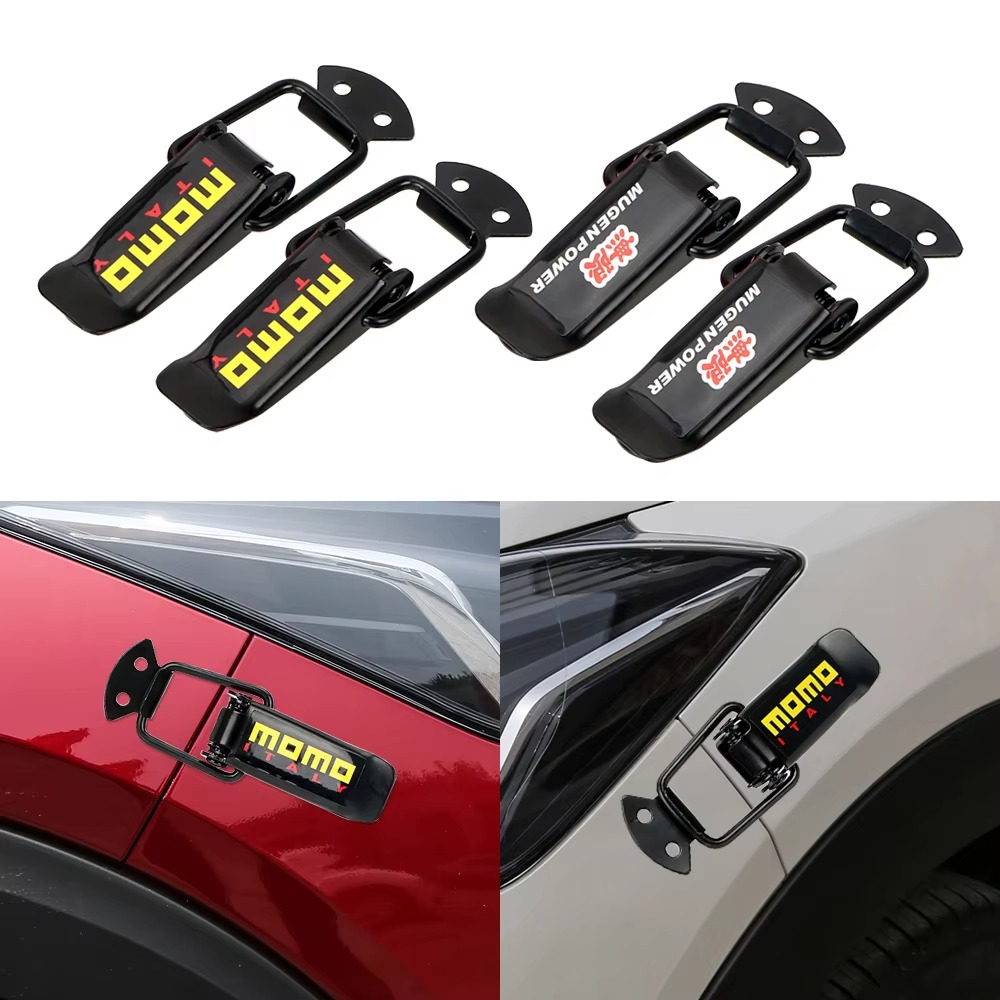 2 Pcs New Quick Release Fasteners Bumper Security Hook Auto Accessories Security Connecting Truck Hood Clip Fixing Clips Hasp Lock Clip Kit Car