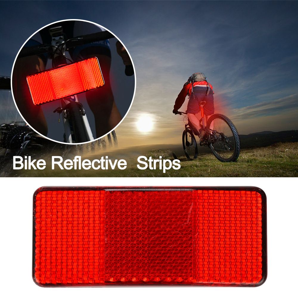 2pcs Cycling Equipment Warning Sheet Rear Light Bike Rack Reflector Bicycle Accessories Warning Reflector Bike Reflective Board