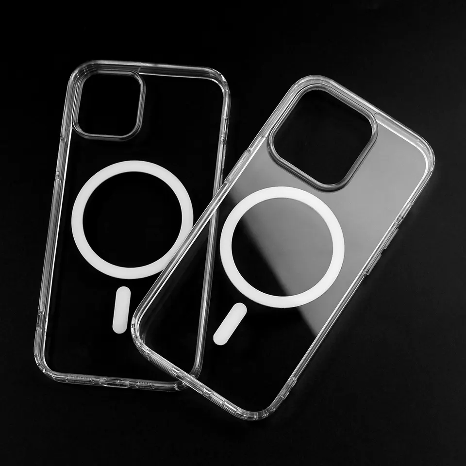 Case Clear Acrylic Hard Charging Wireless MiniPlus Luxury XR14iPhone for 15131211 ProXsMaxSE28 Magnetic Case