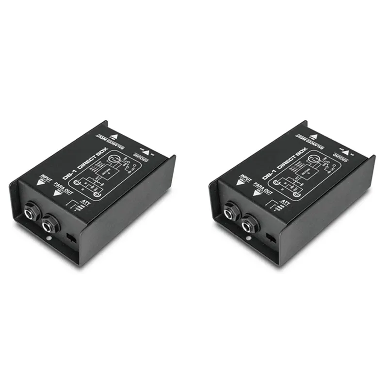 NXFDSIOZ 2X Professional DIRECT BOX Single Channel Passive DI-Box Direct Injection Box Balanced & Unbalance Signal New
