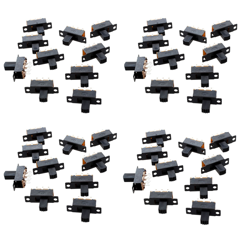40 Pcs 6 Pins 2 Positions DPDT On/on Mini Slide Switch