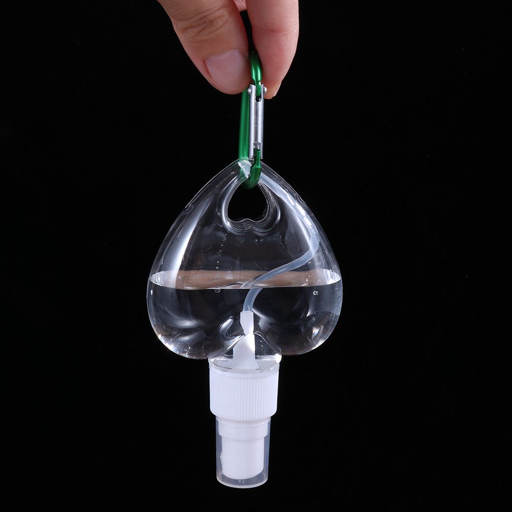 Special Offer 50ml Transparent Alcohol Perfume Leaf Heart Spray Bottle Empty Container Bottle With Metal Hook Lotion Jar