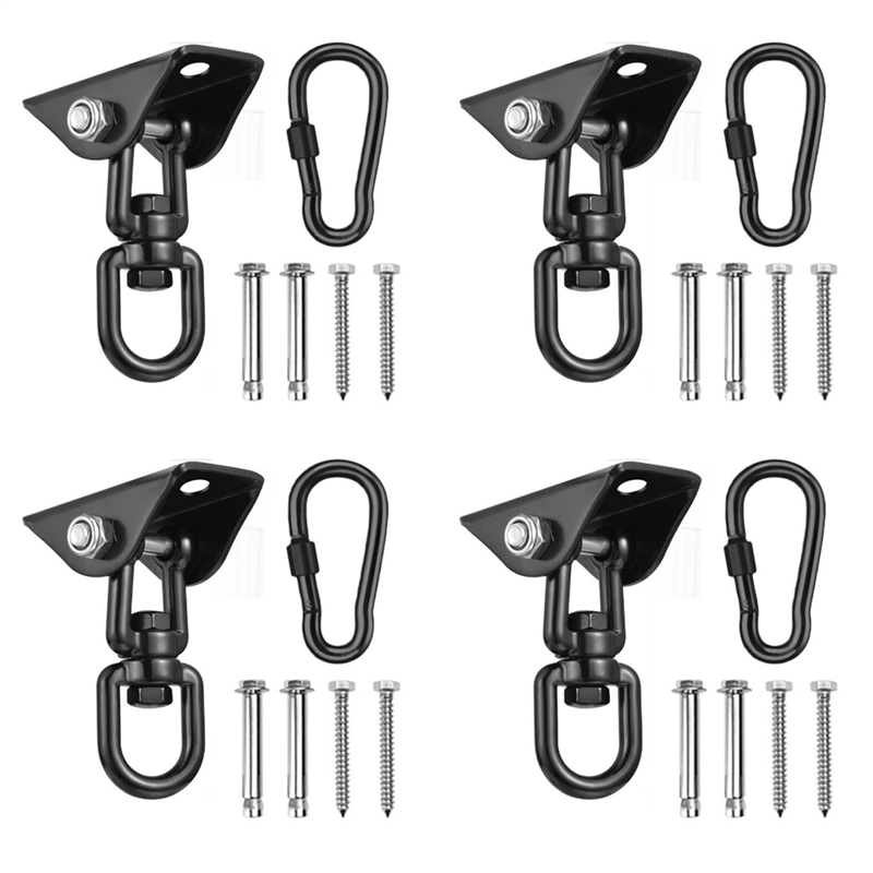 4X Ceiling Hook Hanging Chair 360° Rotate Swing Hanger 450KG Swing Suspension Hook for Punching Bag,Hammock,Yoga,Etc