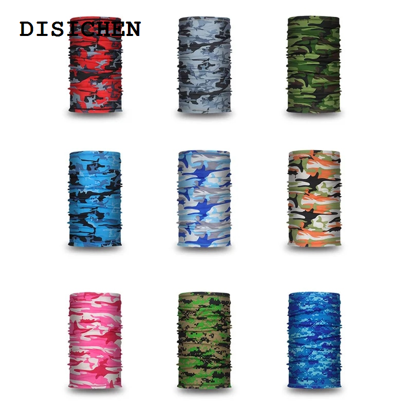 DISICHEN Portable Ourdoor Cycling Hiking Bandana Camping Hunting Running Neck Tube Scarf Bike Motorcycle Face Mask Bandana Magic Scarf Women Men