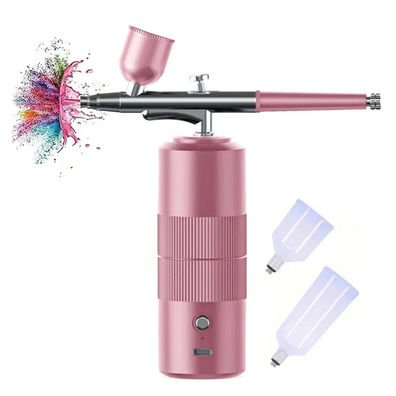 NAMUNY Cordless Airbrush Kit with Compressor , Portable Handheld Airbrush Set for Painting Cake Decor Nail Art