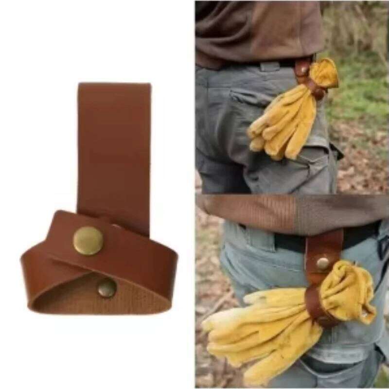 1PC Camping Waist Clip Gloves Key Loss Prevention Hook Outdoor Work Storage Leather Buckle Hiking Gadgets