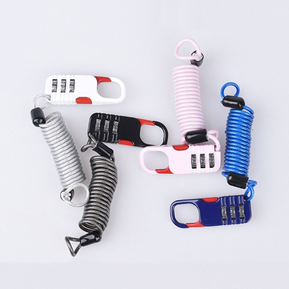 Bicycle Accessories Zinc Aluminum Alloy Bicycle Lock Blue White Black Pink Anti Theft Digit Password Combination Lock Security Password Lock Bicycle
