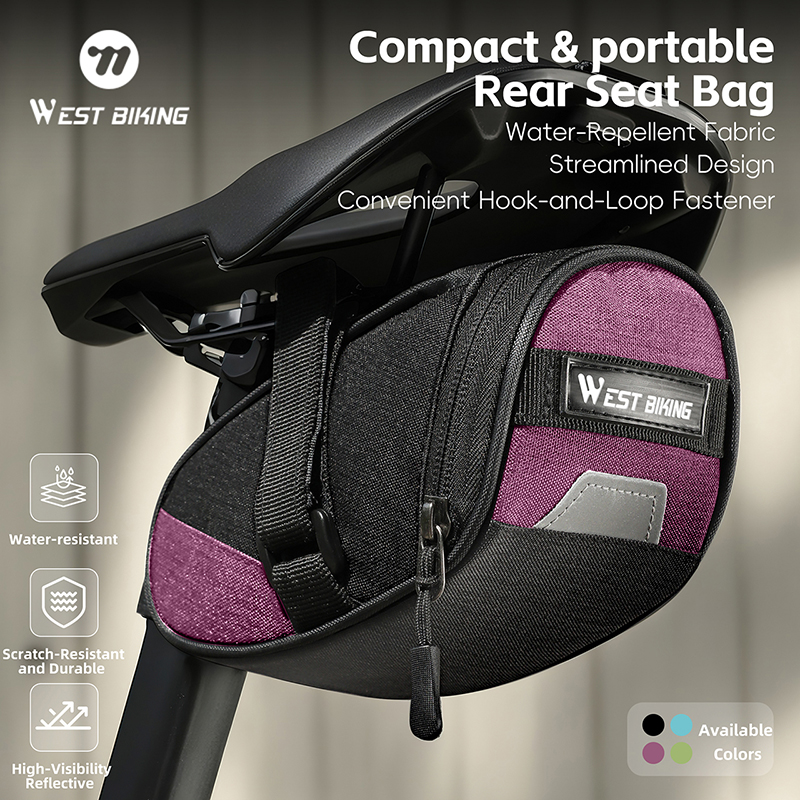 WEST BIKING Wholesale Mountain Bike Riding Bicycle Tail Bag Bike Saddle Bag Wear-Resistant Bicycle Bag