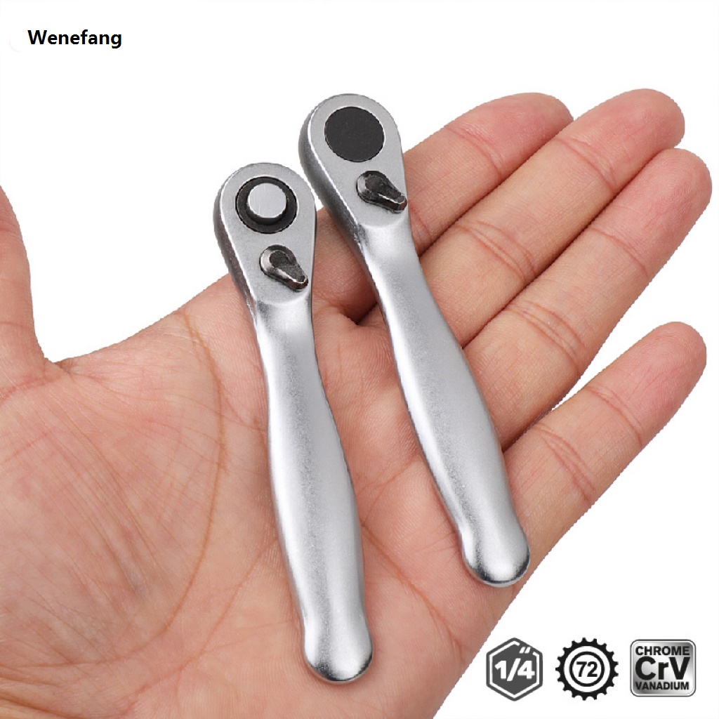 Wenefang 72 Teeth Mini Ratchet Wrench 1/4 Drive Ratchet Handle Quick Release 2025 New Socket Spanner Screwdriver Bit Hand Tool Wrench Repair Tools