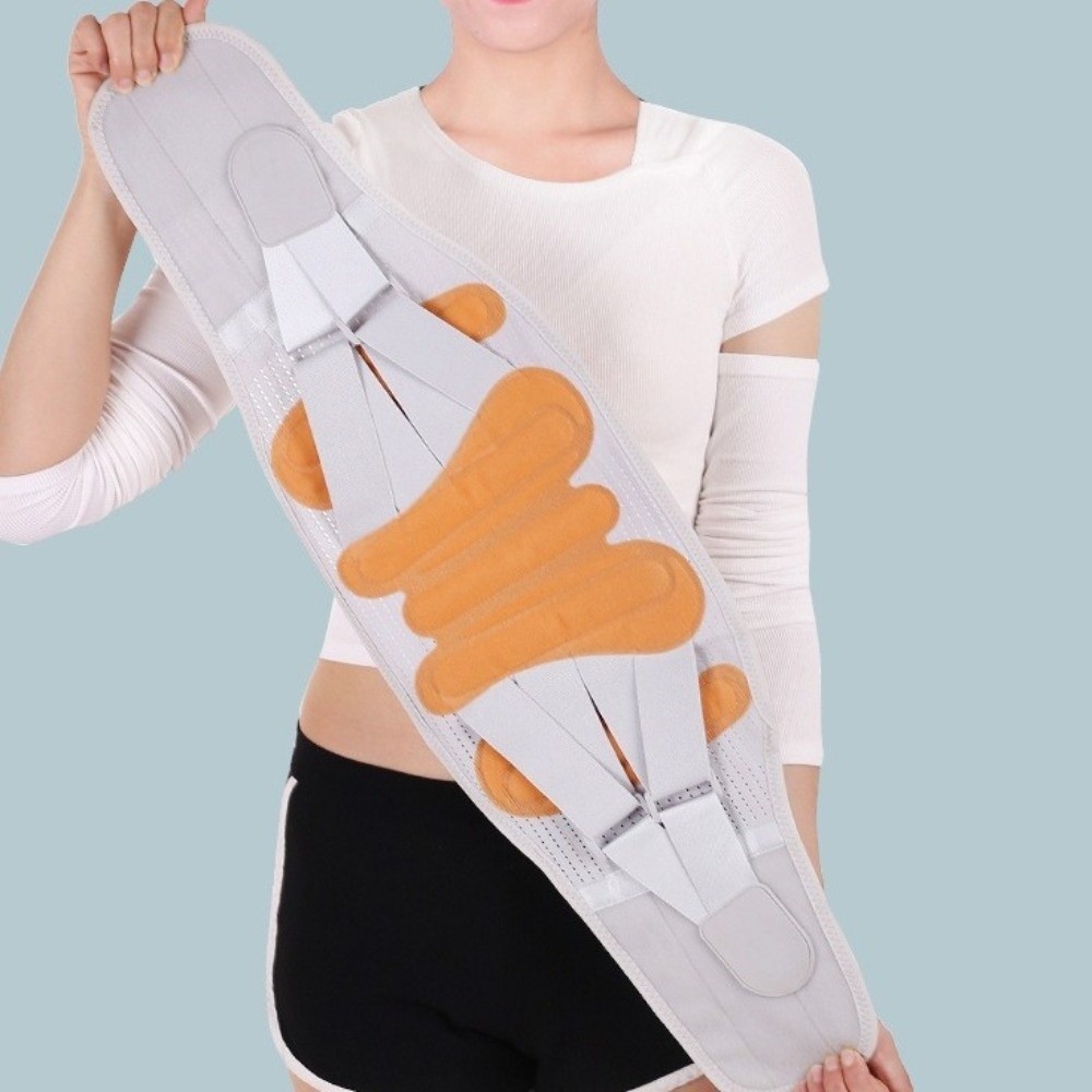 Practical Dual Adjustable Waist Braces Belt Ergonomic Breathable Lumbar Support Belt with 3 Pads Unisex Brace Support Belt Workout