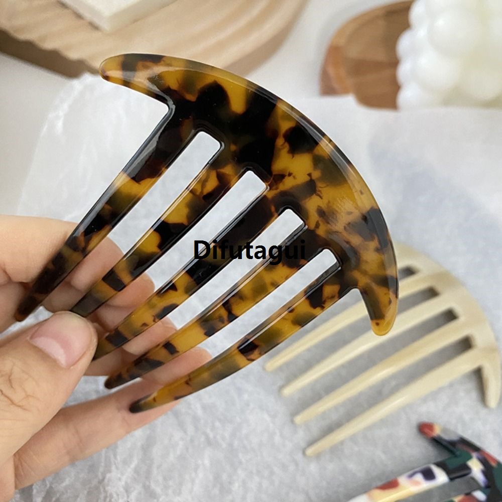 Difutagui Clip barber hairbrush travel anti-static hairbrush hairdress, hairpin, New style wide version acetate massage, fashion color hairdress, hairdresser