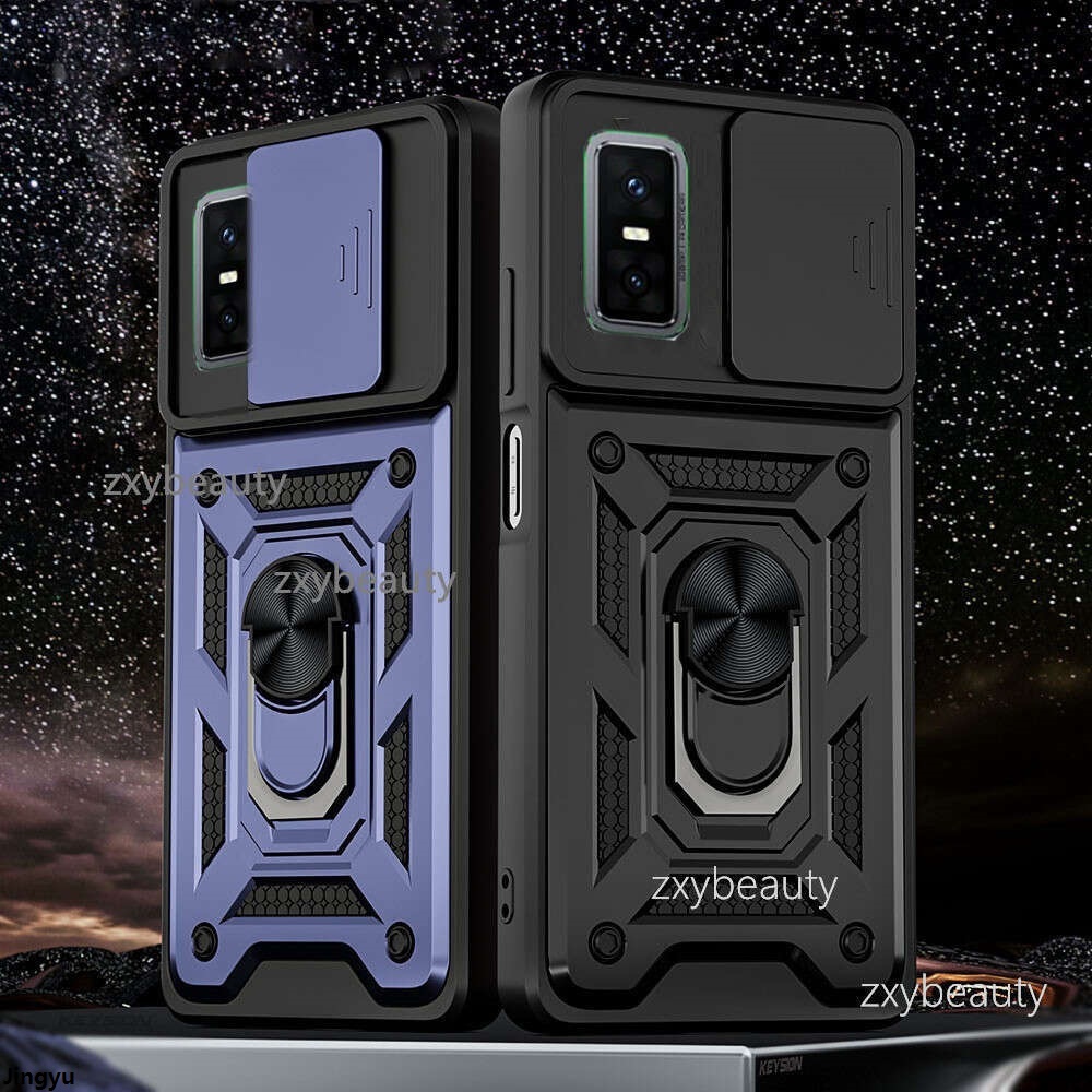 JufangInfinix GT 30 Pro 2025 4G Phone Case Shockproof Armor Magnetic Ring Holder Casing For GT30Pro Push Pull Protect Back Cover New Luxury
