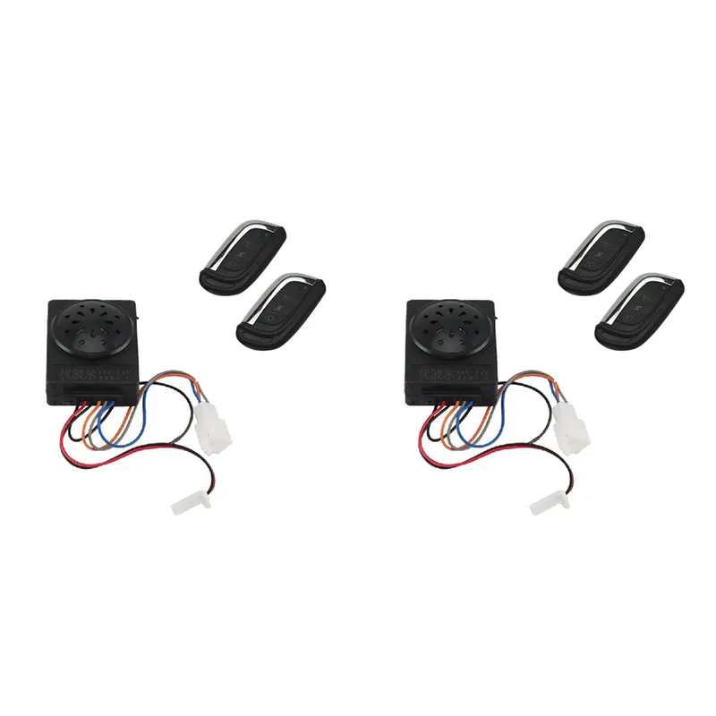 FORIDE 2X 36V-72V Electric Scooter Alarm System Dual Remote Control Security Moped Alarm Accessories Waterproof Bike Alarm - image 1