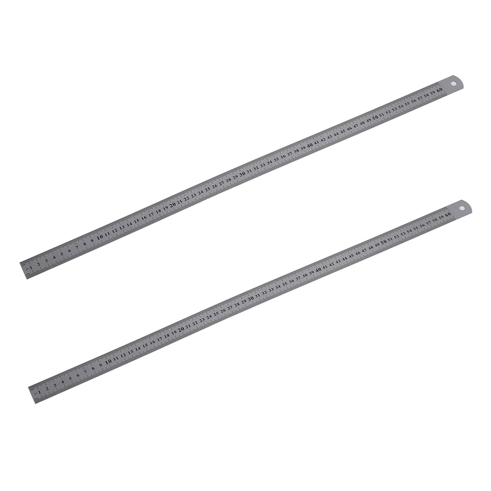 FORIDE 2X Stainless Steel 60cm 23.6 Inch Measuring Long Straight Ruler