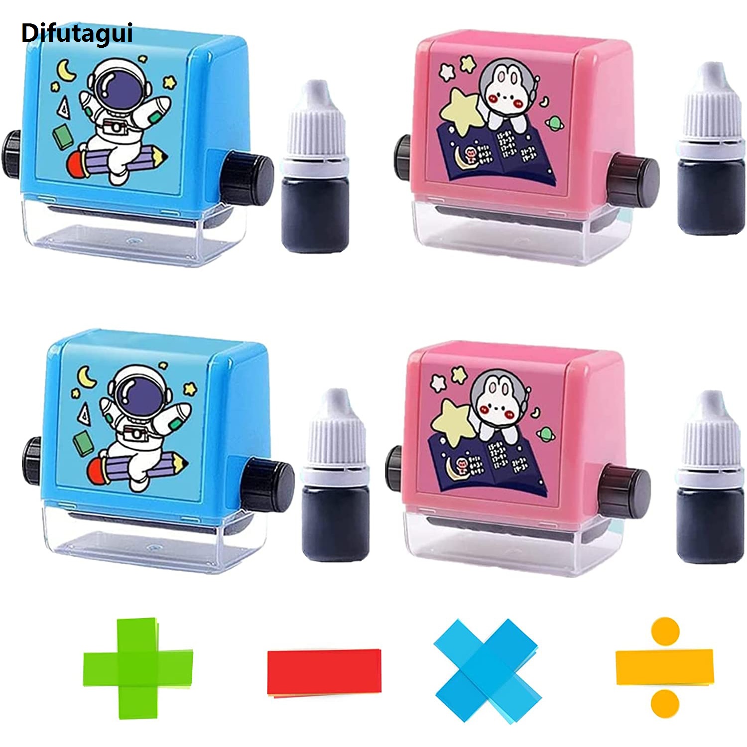 Difutagui Fifty percent discount Roller Digital Teaching Stamp Multiply Divide Addition Subtraction Maths Reusable Calculation Educational Exercises Within 100