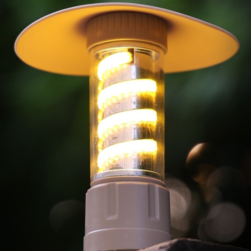 Vertical Lantern LED Camping Lamp Aluminum Alloy Adjustable Folding Lamp Black Hanging Support Flashlight Outdoor