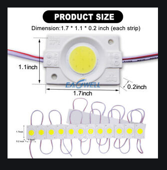 Led Light 2.4W White Color Injection Cob LED Module DC12V Led Light (2 PCS) Extra Brighter