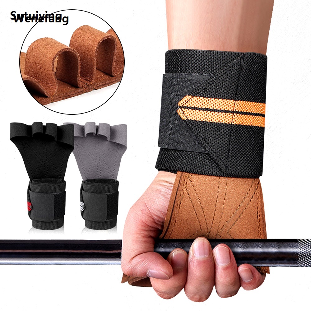 Wenefang 1 Pair Workout Gloves for Men Women - Breathable Weight Lifting New Gloves with Grip Support for Gym, Deadlifts, Cross Training