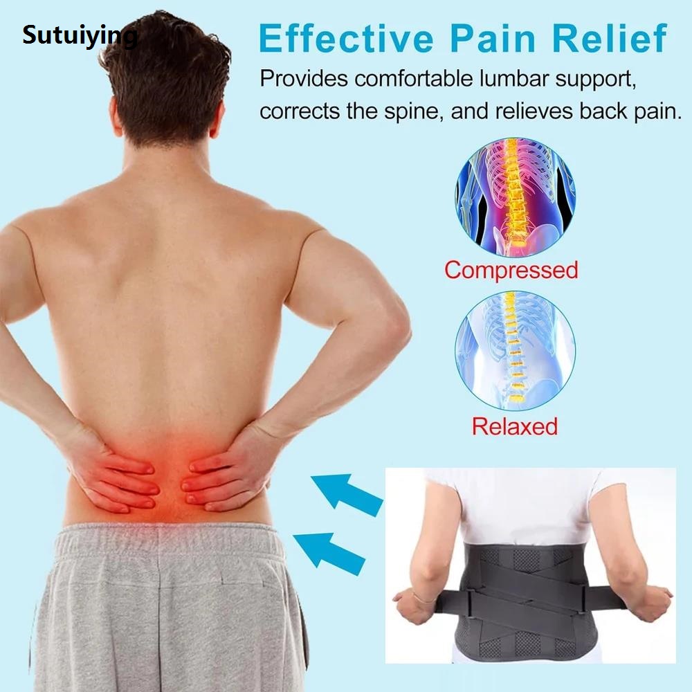 Sutuiying 1PC Back Brace for Lower Back Pain Relief with 4 Stays,Lumbar Support Hot Selling Belt with 3D Lumbar Pad for Heavy Lifting Sciatica Pain