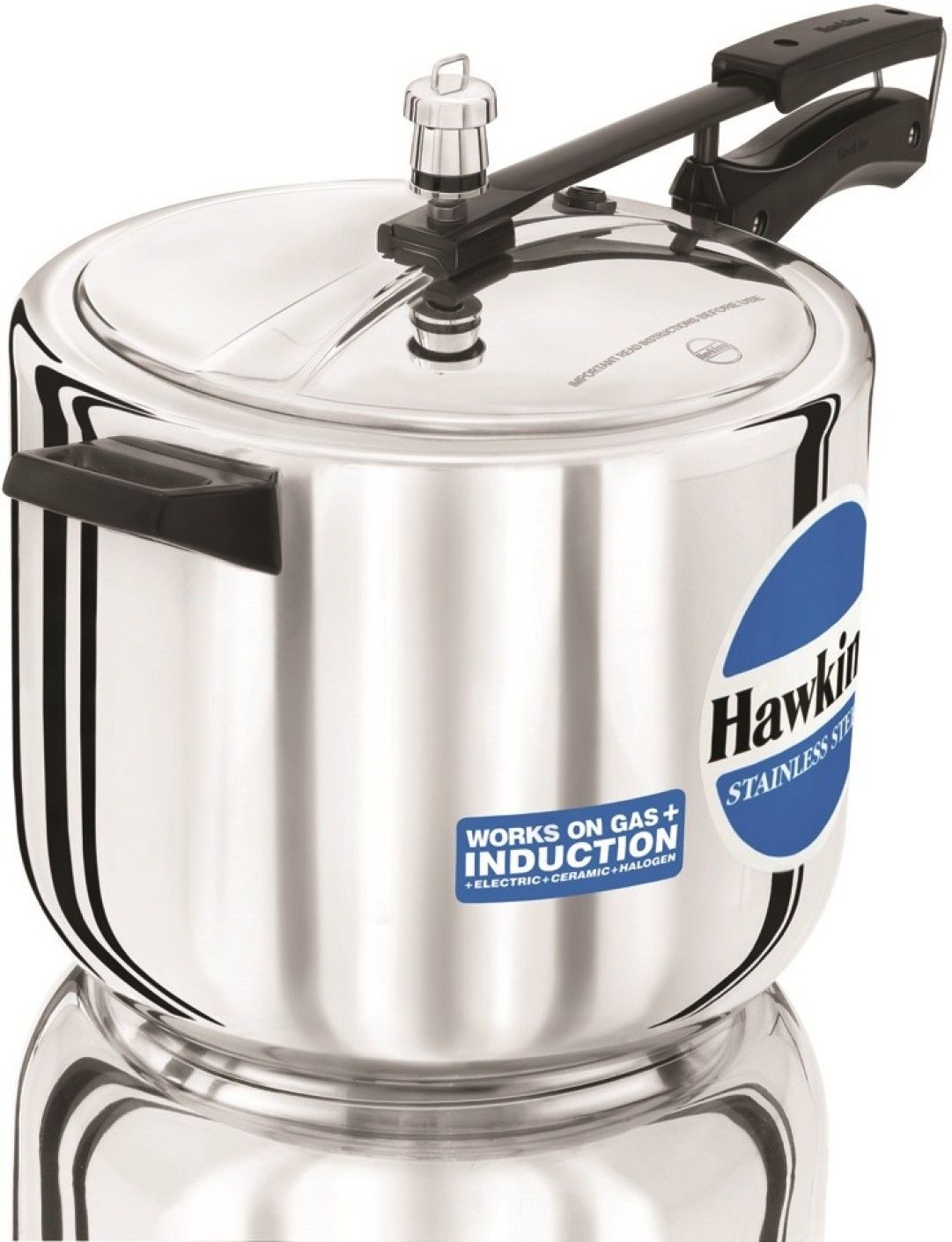 Hawkins Stainless Steel HSS10 Induction Bottom Pressure Cooker 10 Liter Capacity (Stainless Steel)