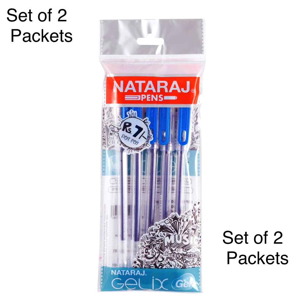 Natraj Gel Pen (Set Of 2 Packet)