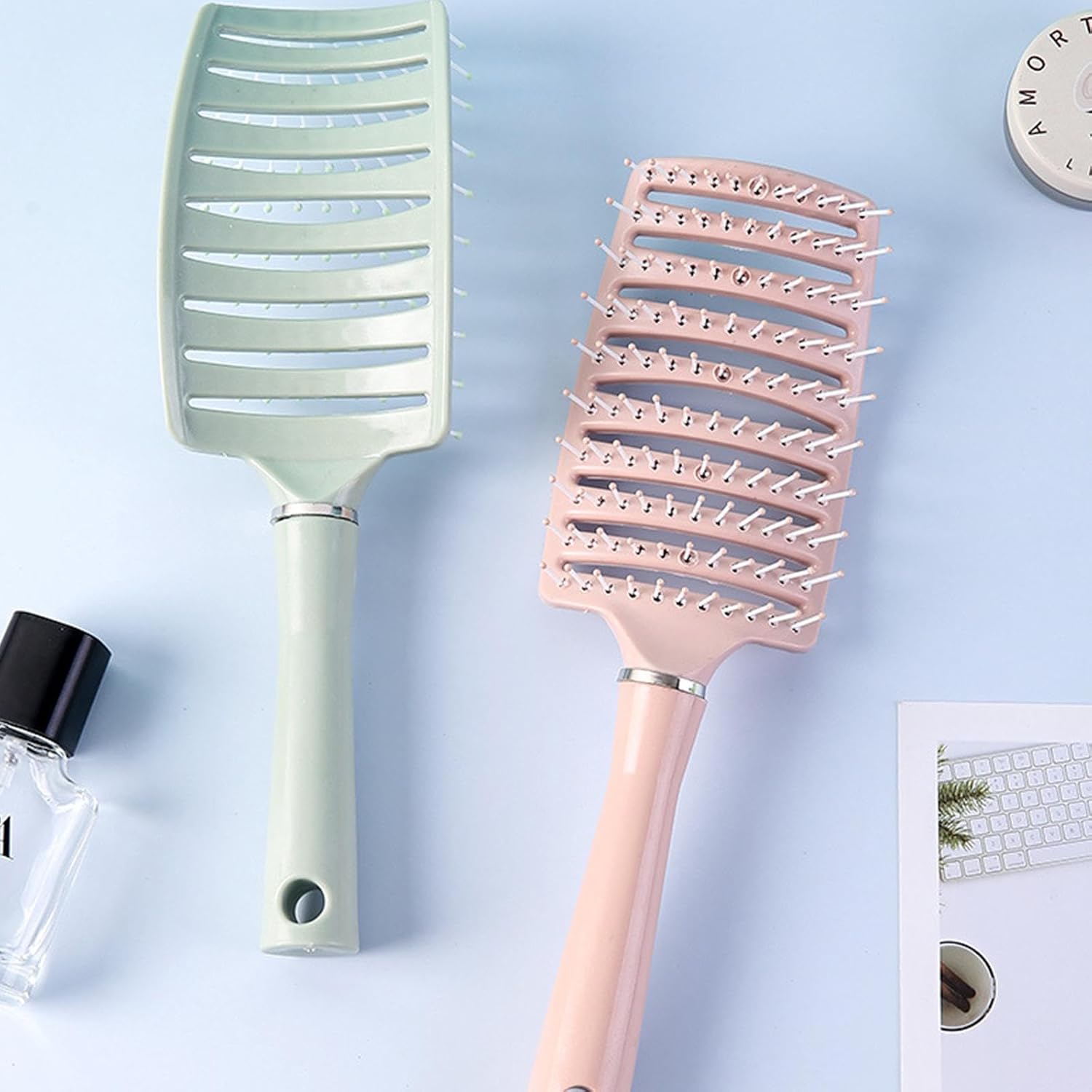 Hair Brush Scalp Massage Comb Hair Brush Bristle Women Wet Curly Detangle Hair Brush For Salon Hairdressing Styling Tools 1 Pcs