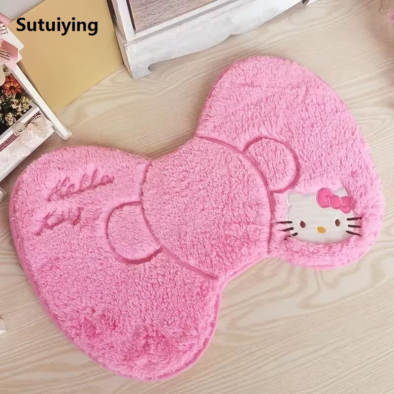 Sutuiying Sanrio Hello Kitty Rug Kawaii Anime Bedroom Bathromm Carpet Children New style Girls Bedroom Living Room Floor Mat Doormat Decoration