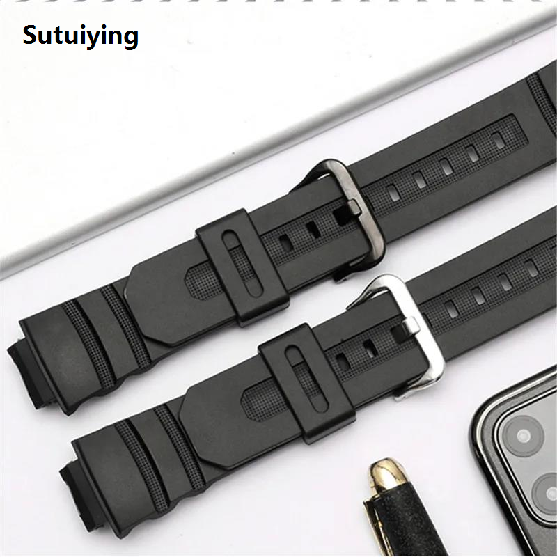 Sutuiying Silicone Band For Casio G-SHOCK AW-591/590/5230/282B AWG-M100/101 【2025 Version】 G-7700/7710 Water Proof Men Replacement Wrist Bracelet Strap