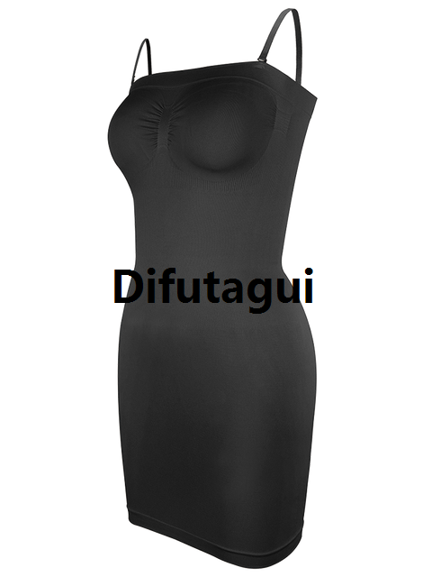 Difutagui Women's Strapless Shapewear Full Slips for Under Dresses Invisible Special Belly Contraction Tummy Control Slimming Body Shaper Dress