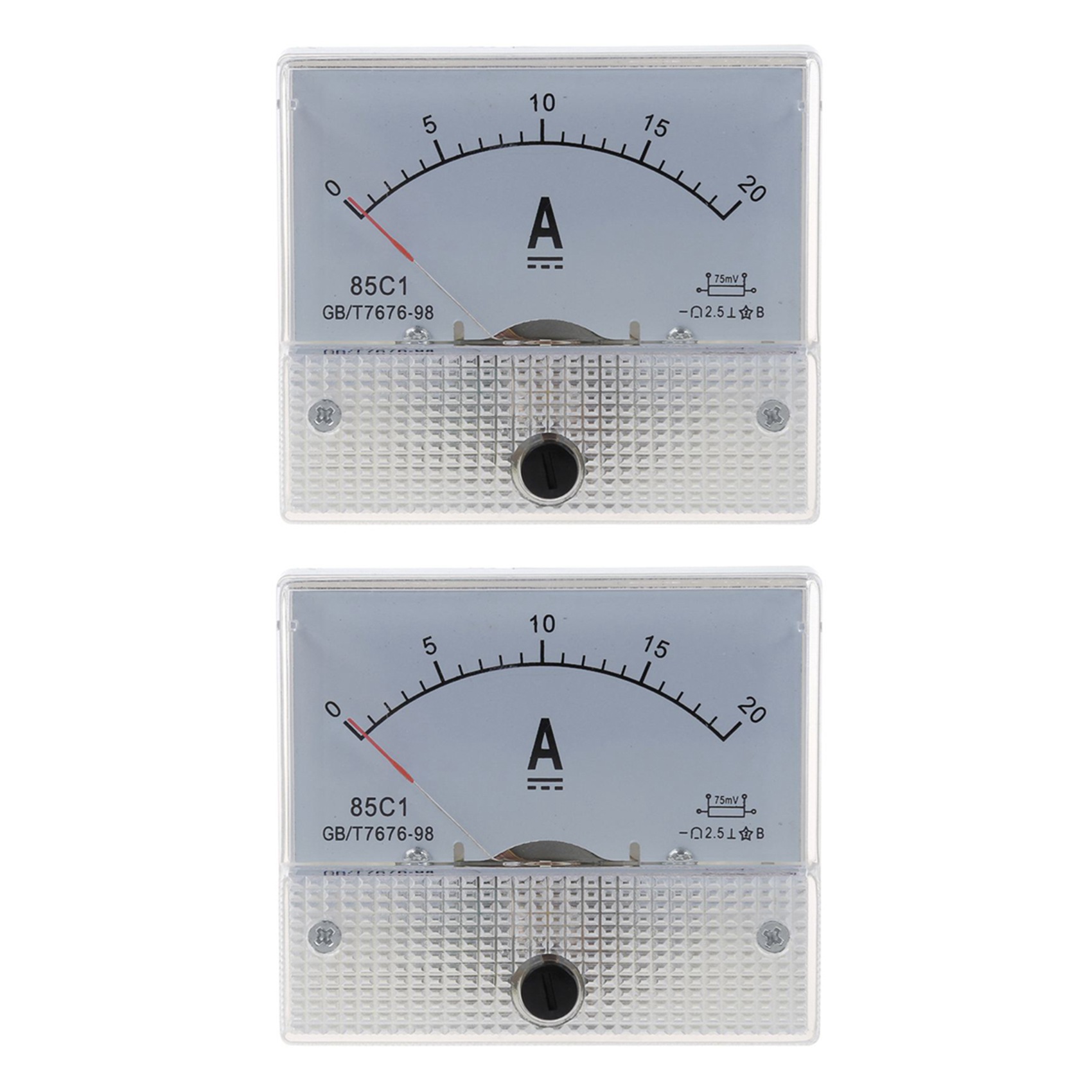 NAMUNY 2X New 20A Analog Ampere Panel Meter Current Amp