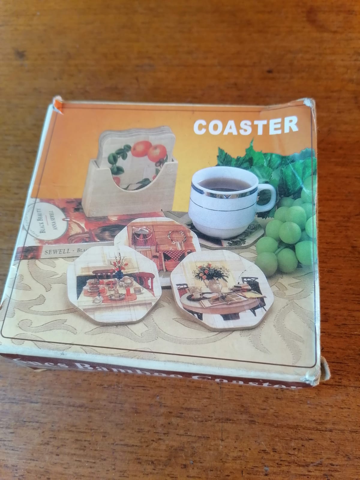 Natural Bamboo Drink Coasters - Tea, Coffee & Table Protection