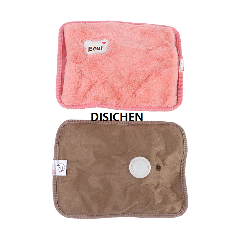 DISICHEN 4 Colors Hot Water Bottle Electric Charging Heating Rechargeable Heat Water Bag Rabbit Fur Soft Hand Warmer New style