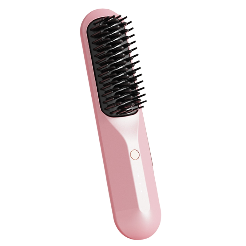 NAMUNY Rechargeable Hot Comb Cordless Hair Brush Straightener Heat Pressing Combs Electric Comb Anti Burn Fast Heating-A