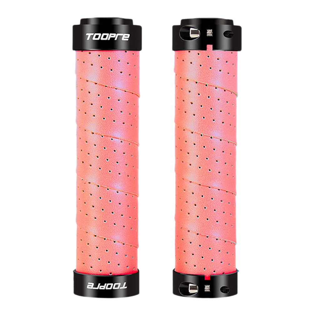1Pair Bicycle Handlebar Grips Double Lock Pink