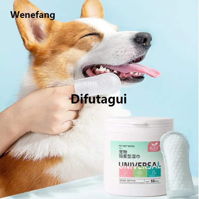 Difutagui Daoliqi Finger Set Pet Wet Wipe Dog Cat Finger Wet Bargain Portable price Wipe Wipe Eyes, Ears, Teeth Cleaning Wet Wipe